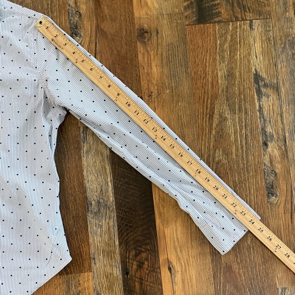 A&F Button Down Blue Stripes and Dots Shirt MEDIUM - Picture 5 of 8